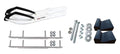 White Snowmobile Skis with 9" Shaper Bars Complete Kit Q949