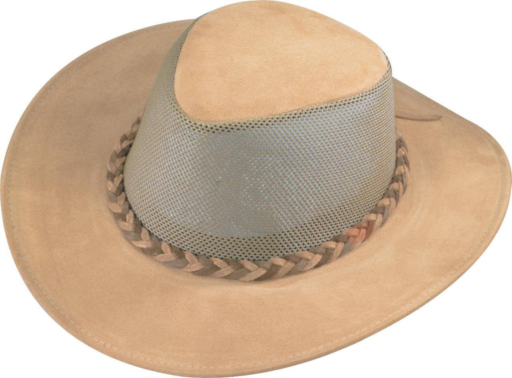Tan Medium Cowhide Leather Safari Hat F40073