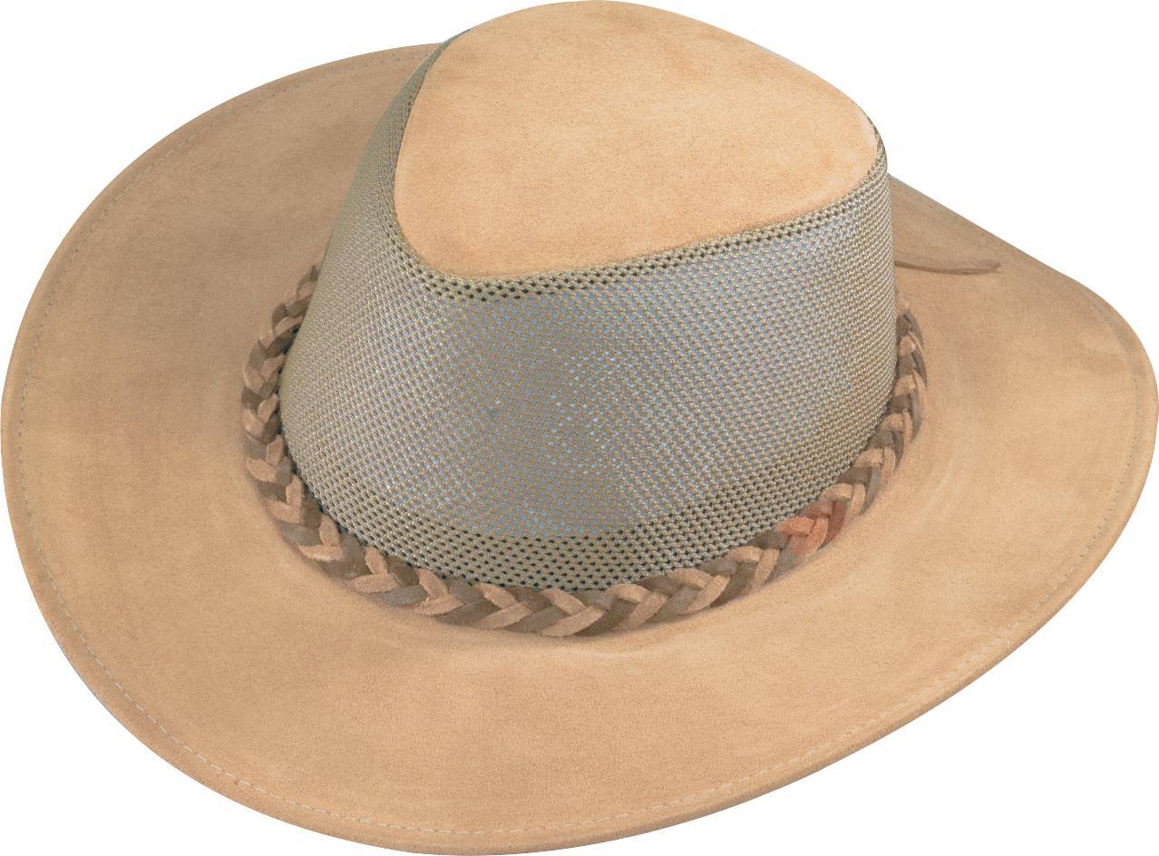 Tan Medium Cowhide Leather Safari Hat F40073
