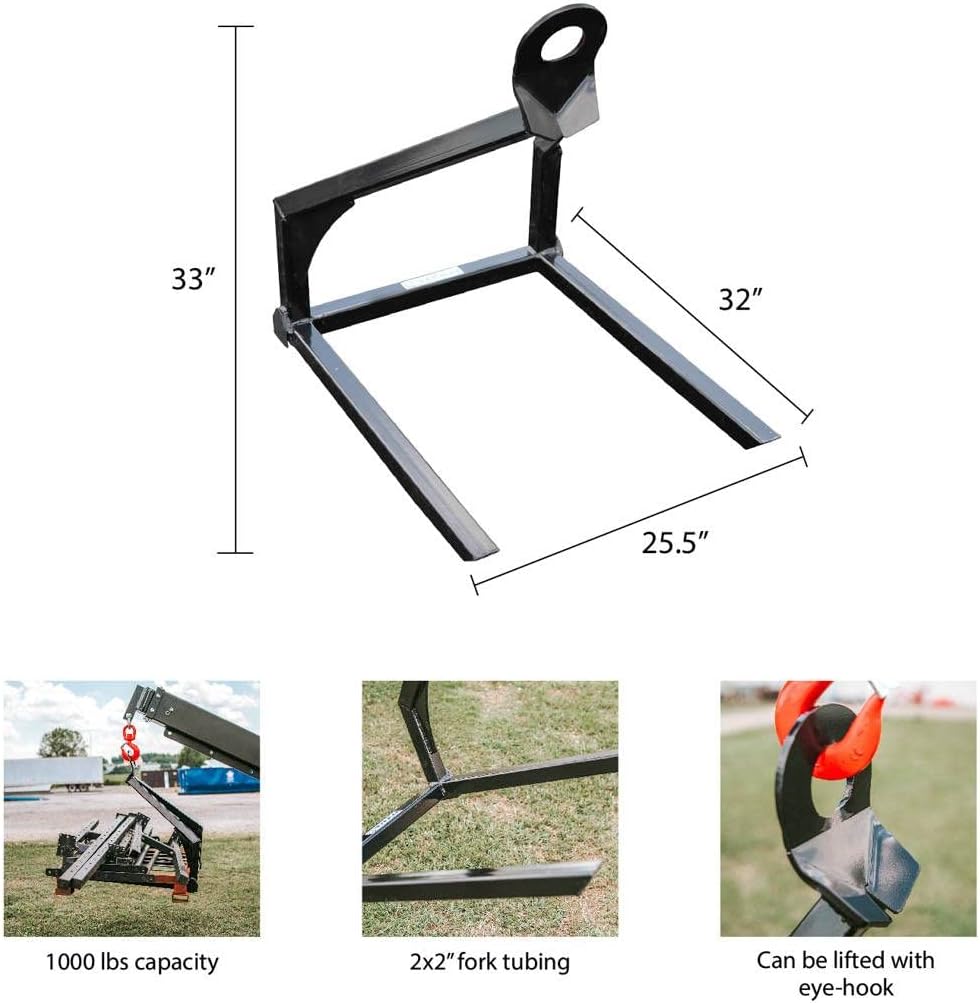 Steel 32-in Tele-Boom Pallet Carrier with 2x2-in Fork Tubing R790184