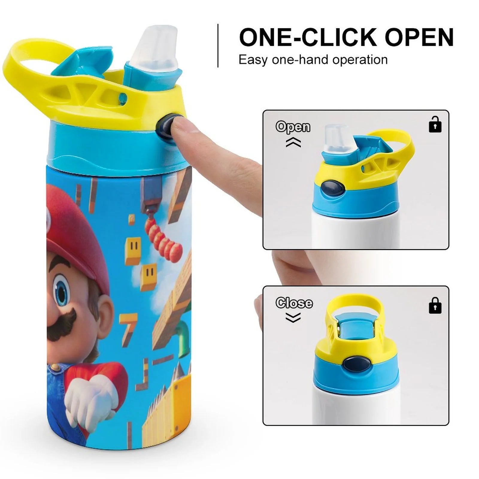 Insulated Stainless Steel Water Bottle with Straw U1952