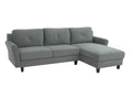 Dark Gray Microfiber Sectional Sofa Q3724