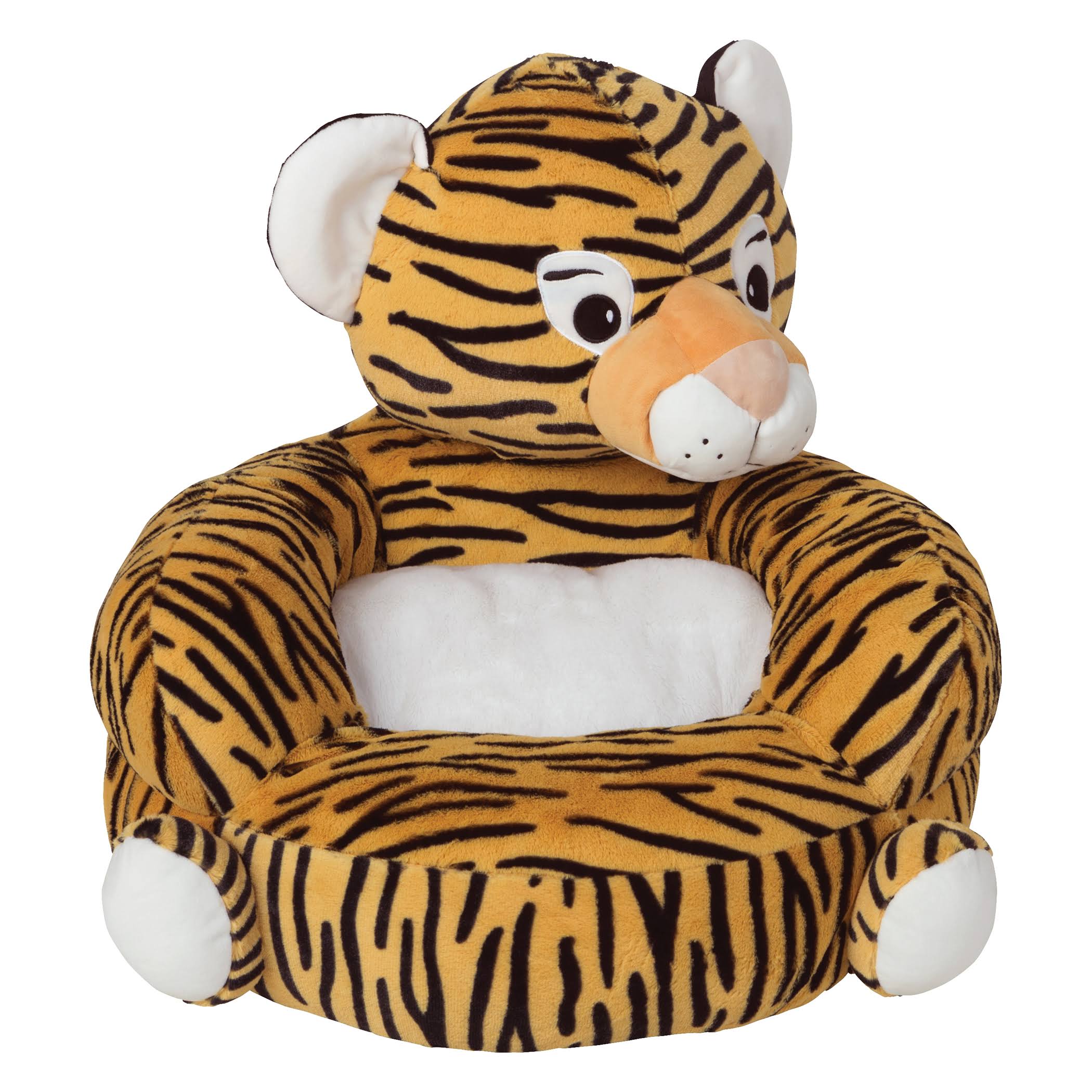 Orange Plush Tiger Character Chair R383094