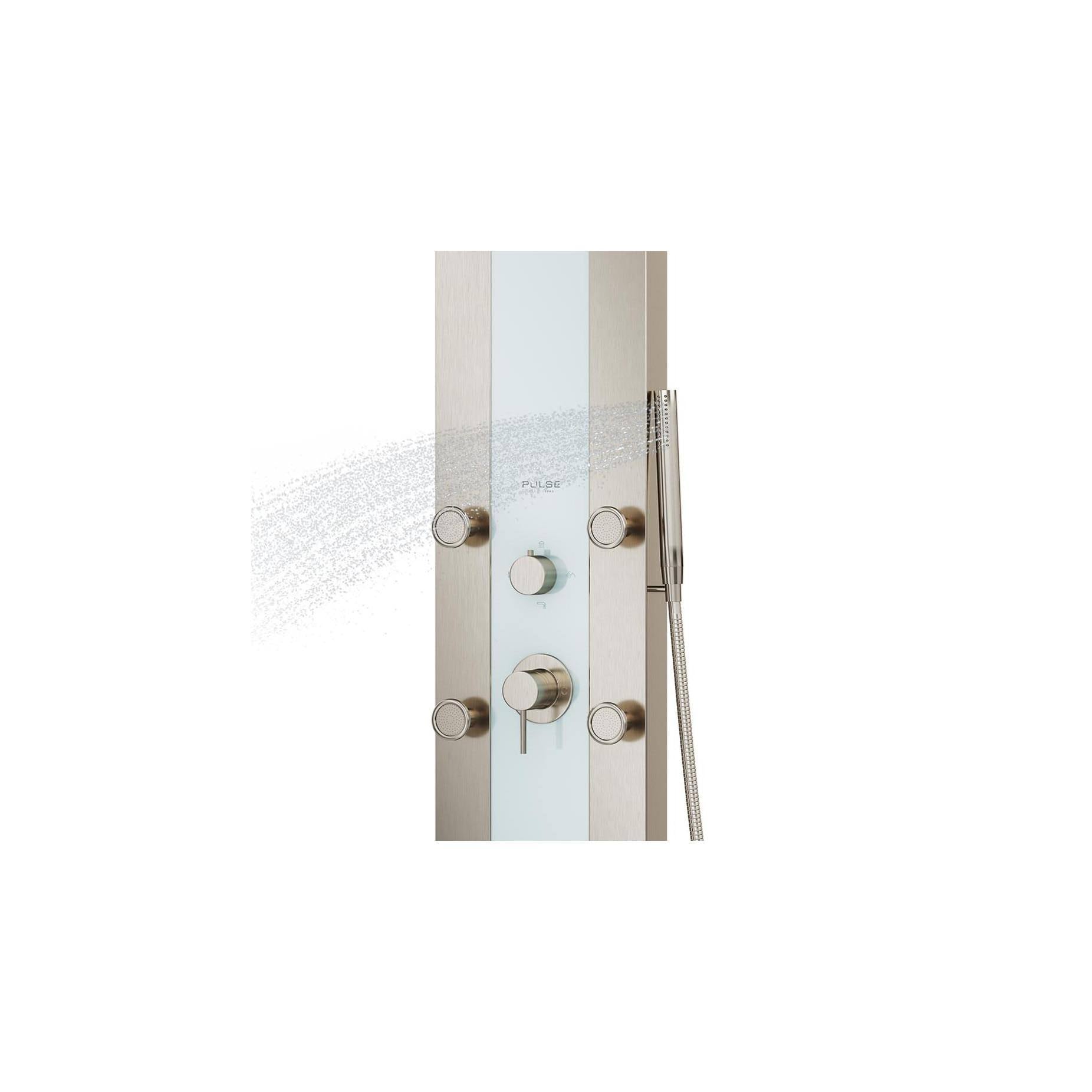 White Glass Shower Panel Z809