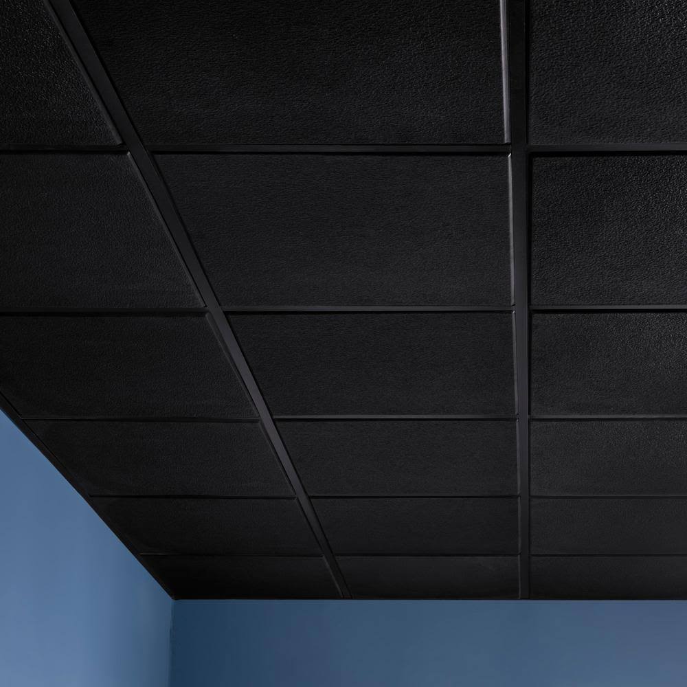 Black Lay in Ceiling Tile, 12/Carton J8213