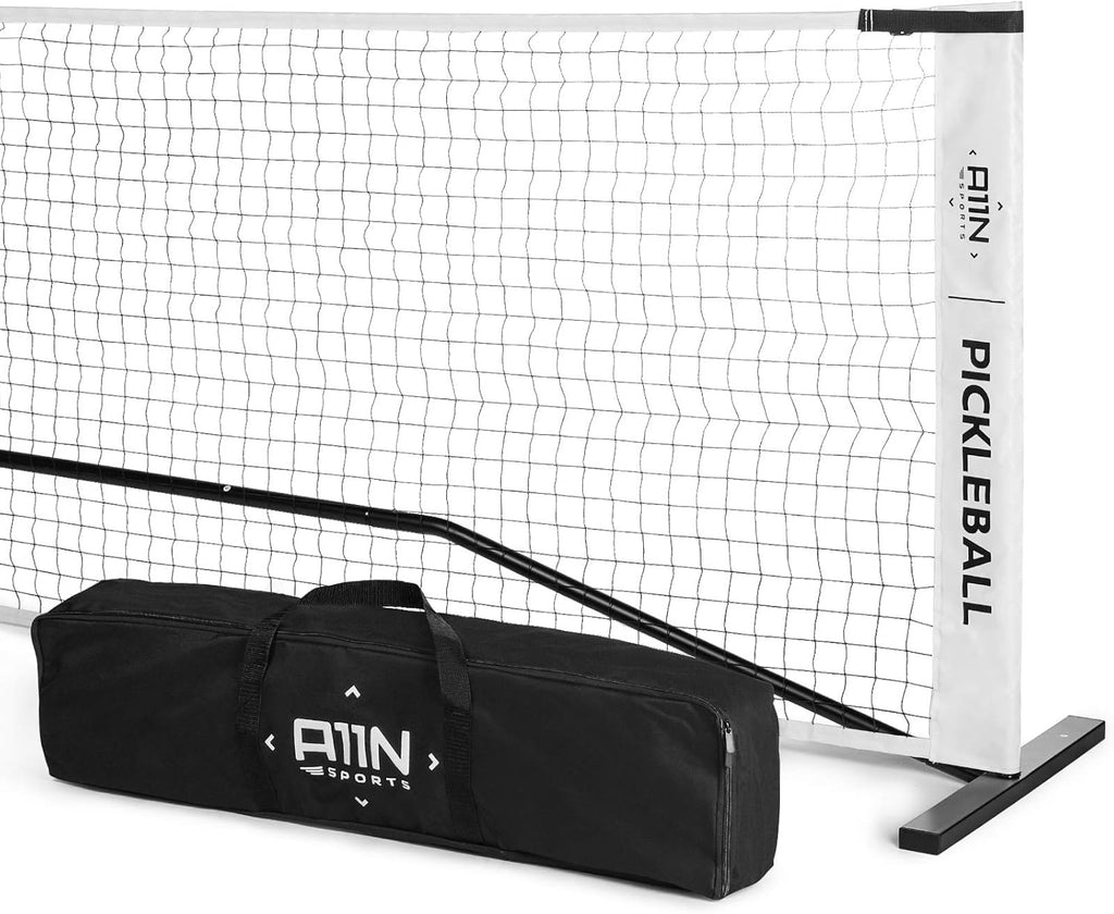 Portable Pickleball Net System with Metal Frame and PE Net H66293