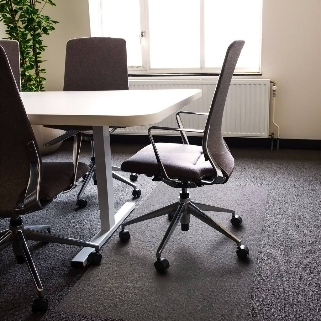 Clear Rectangular Polycarbonate Chair Mat for Carpets G698484