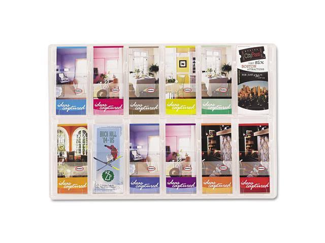 Clear 9 Compartment Wall Mount Literature Holder P22209