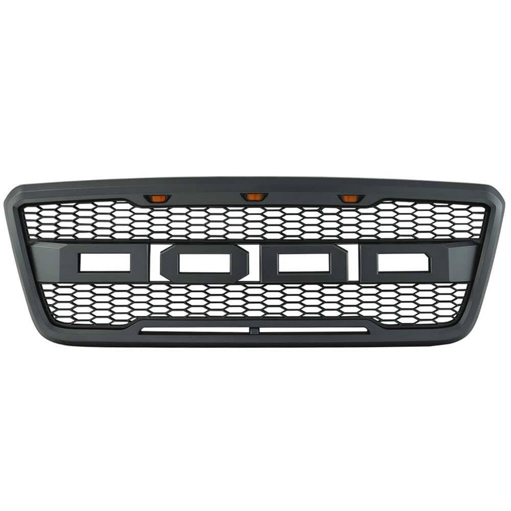 Gray ABS Front Bumper Grille Hood Mesh Package S230