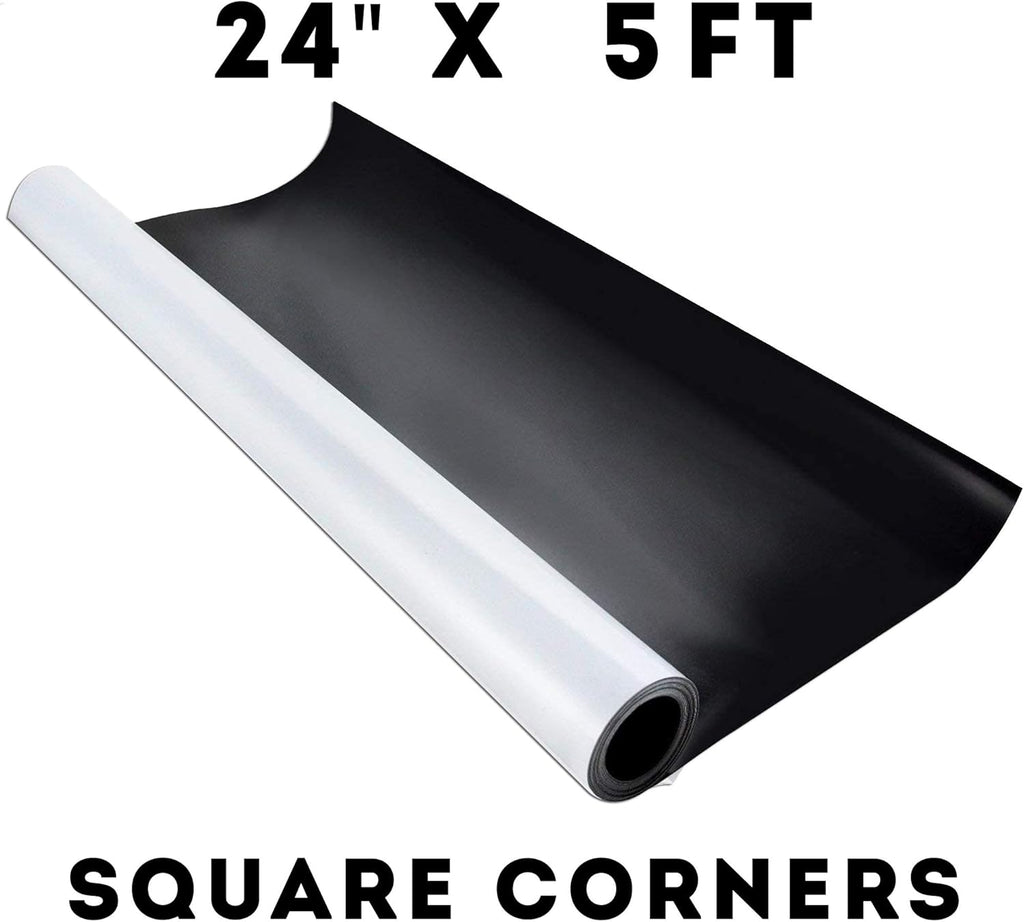 Blank Magnet Sheets 24-inches Wide Flexible Printable White Vinyl Surface 5 Ft. Roll Pack of 2 Q5613