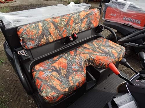 Orange Camo Bench Seat Covers Pack of 2 D158