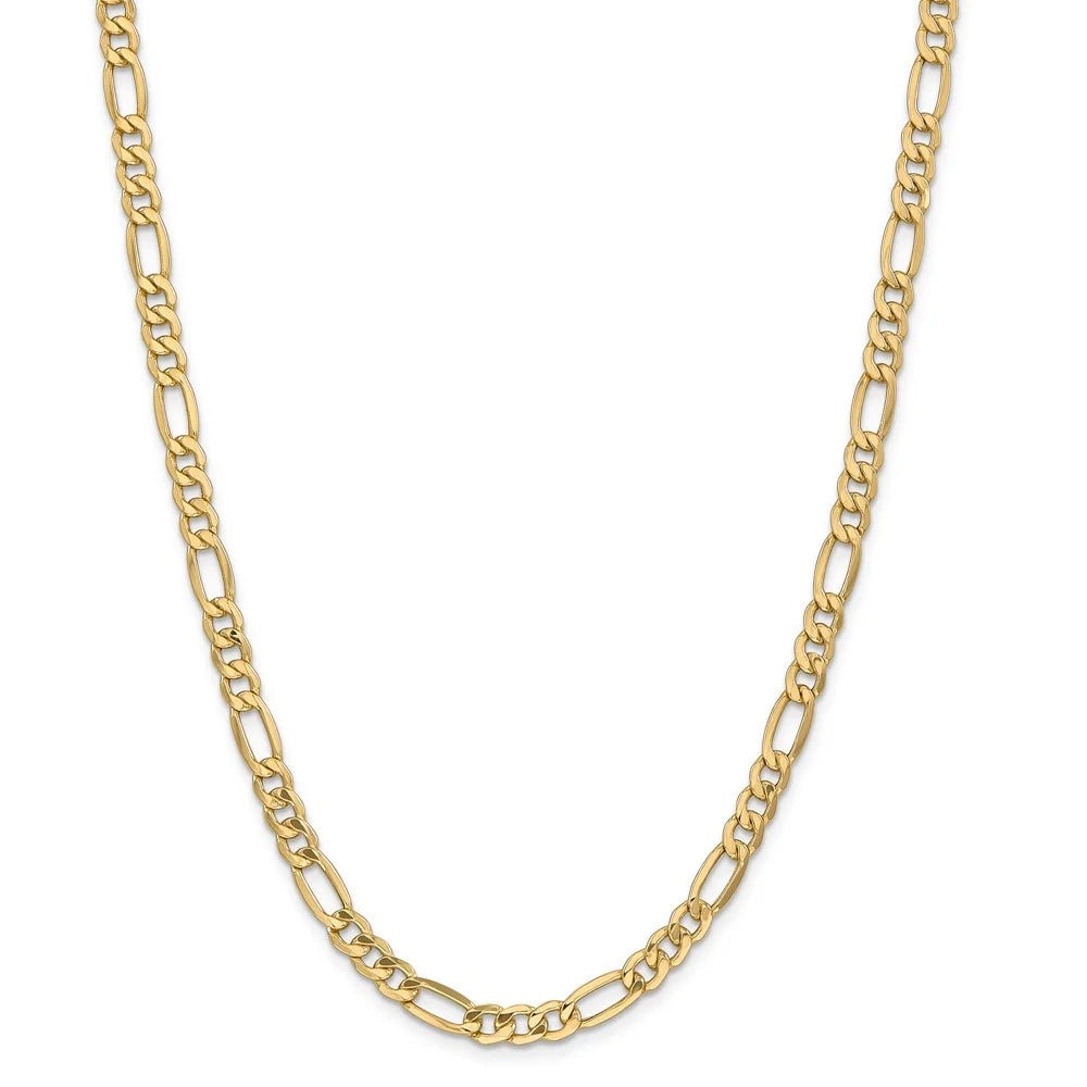 14kt Yellow Gold 20 inch Figaro Chain with Lobster Clasp A18566