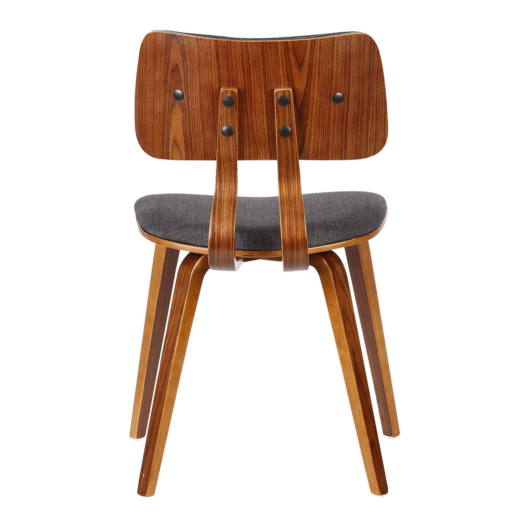 Charcoal/Walnut Mid-Century Dining Chair N630