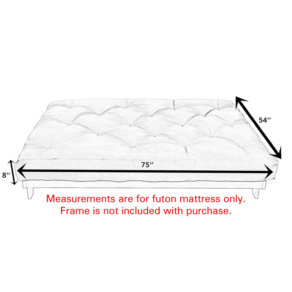 Black Transitional 8-inch Futon Mattress B3405