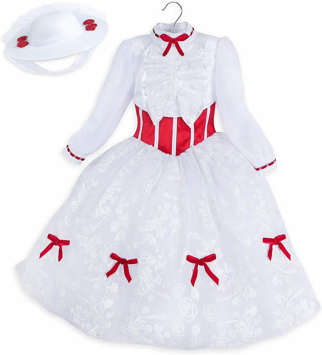 Mary Poppins Costume Dress Set with Hat Girls Size L 9/10 C691341