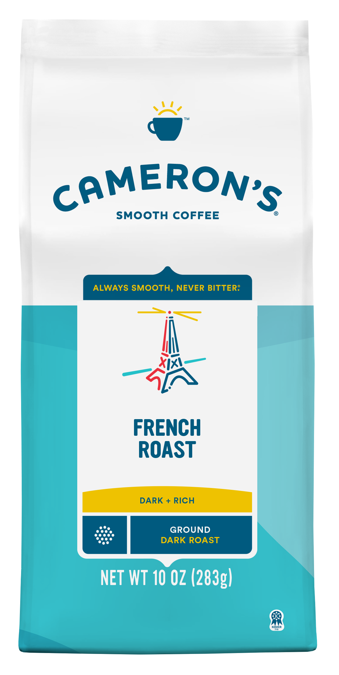 French Roast Ground Coffee, Dark Roast, 10 oz X758