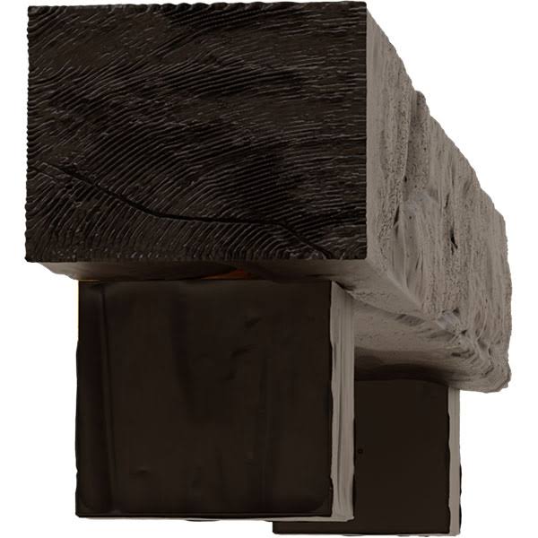 Natural Mahogany Faux Wood Fireplace Mantel Kit I59364