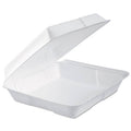 Foam Hinged Lid Container, 1-Comp, White, 100/Bag E445