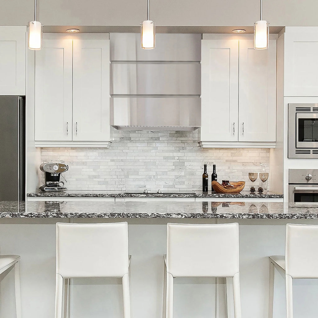 36" Brushed Stainless Steel Wall Mount Range Hood H7498