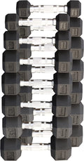 Rubber Coated Hexagon Dumbbells Pairs Encased Hand Weights Y946383