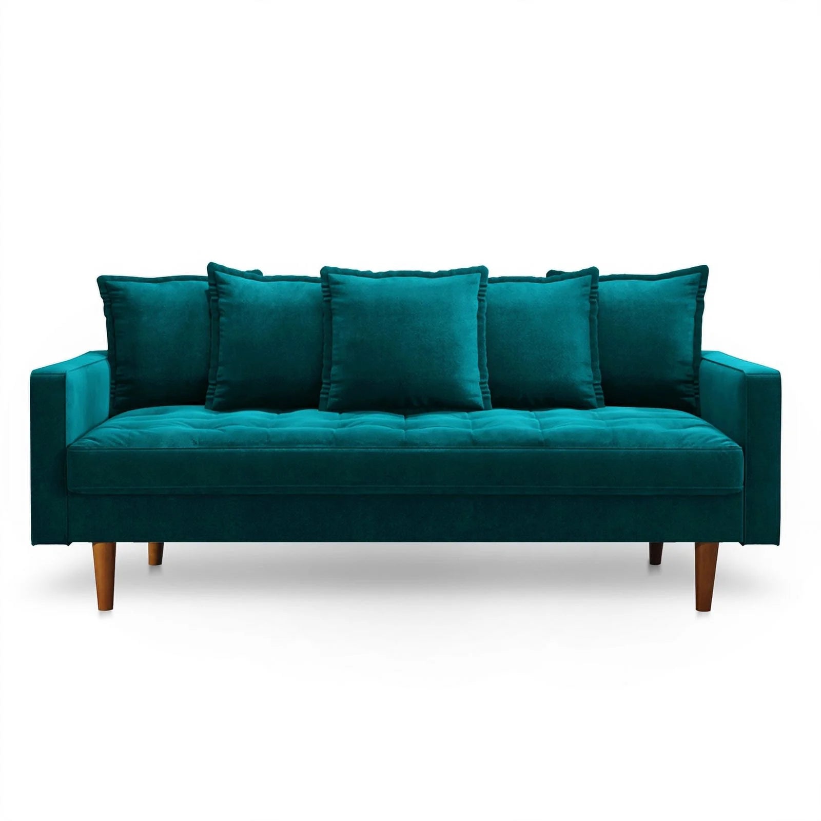 Teal Velvet Upholstered Sofa F628418