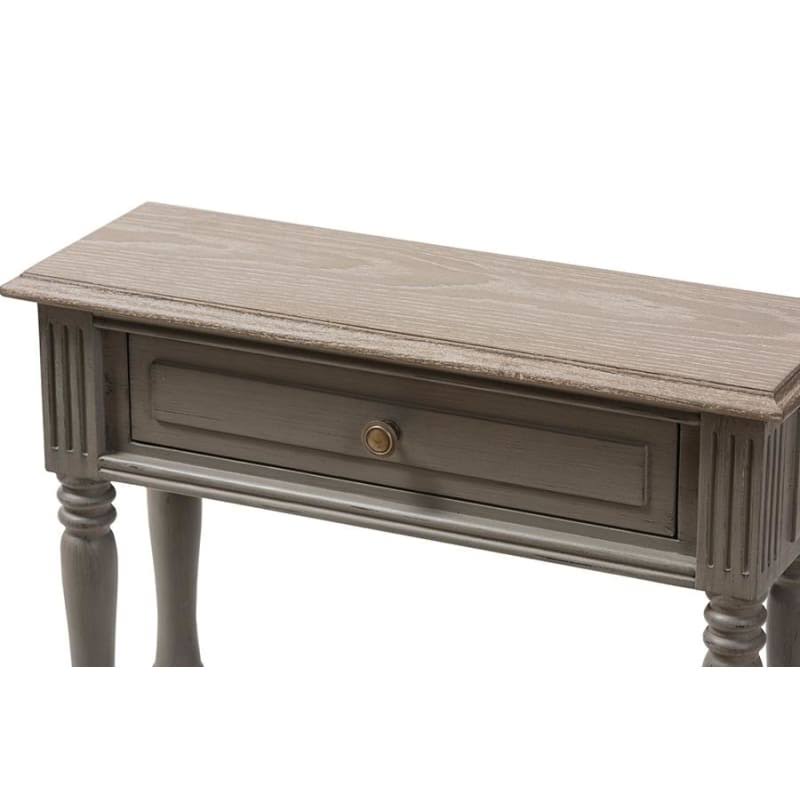 Brown Finished 1-Drawer Console Table L200