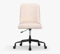 Black Upholstered Rolling Desk Chair W9193