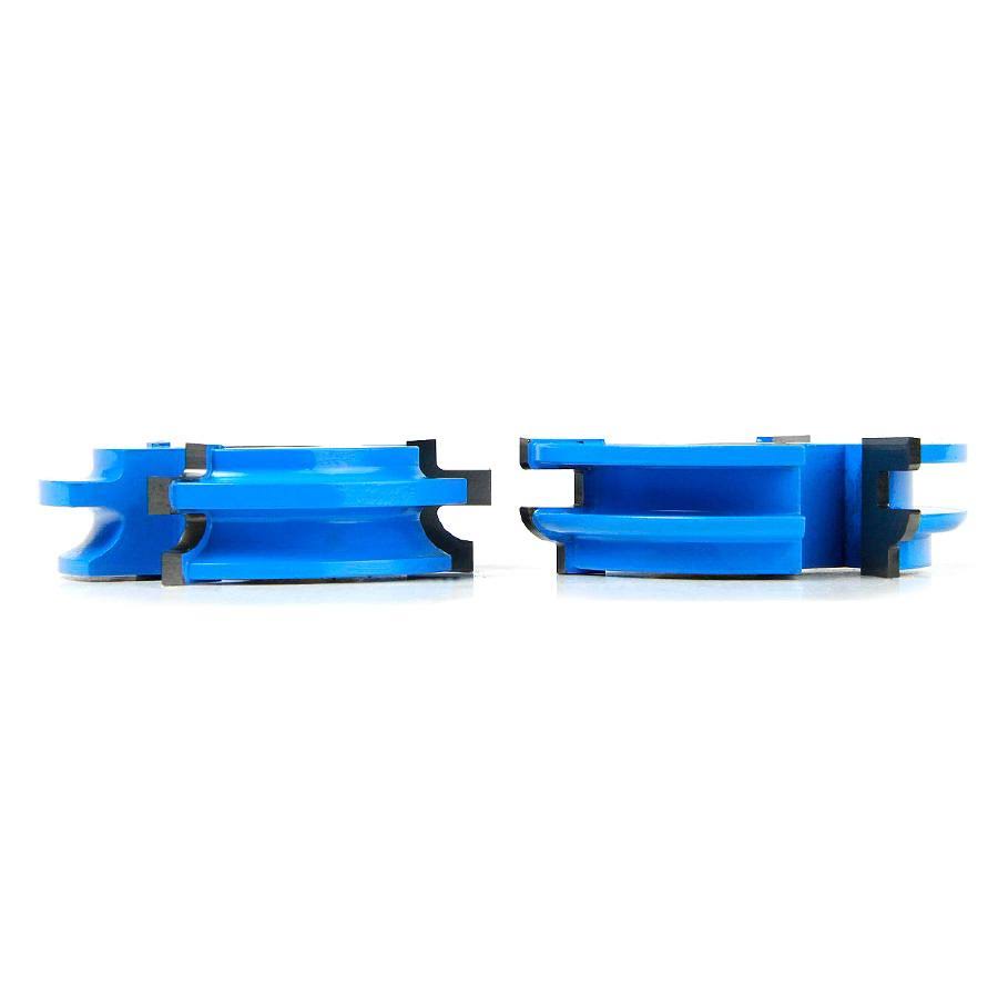 2-Piece Carbide Tipped 3-Wing Eased Edge Stile & Rail 3 Dia x 3/4 x 1/4 Radius x 1/2 & 3/4 Bore Set V823647