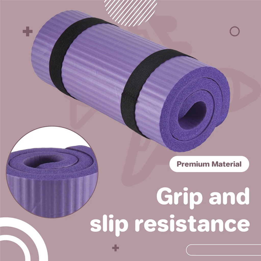 15MM Thick Yoga Mat for Exercise Pilates Indoor Fitness Training P734428