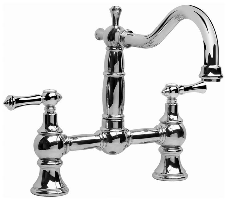 Polished Chrome Bridge Kitchen Faucet U142