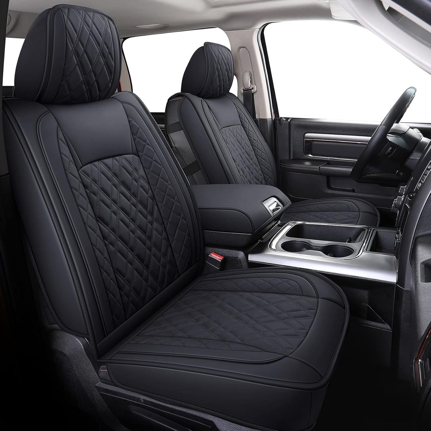 Ram 1500 Seat Covers Front and Back Faux Leather F4712