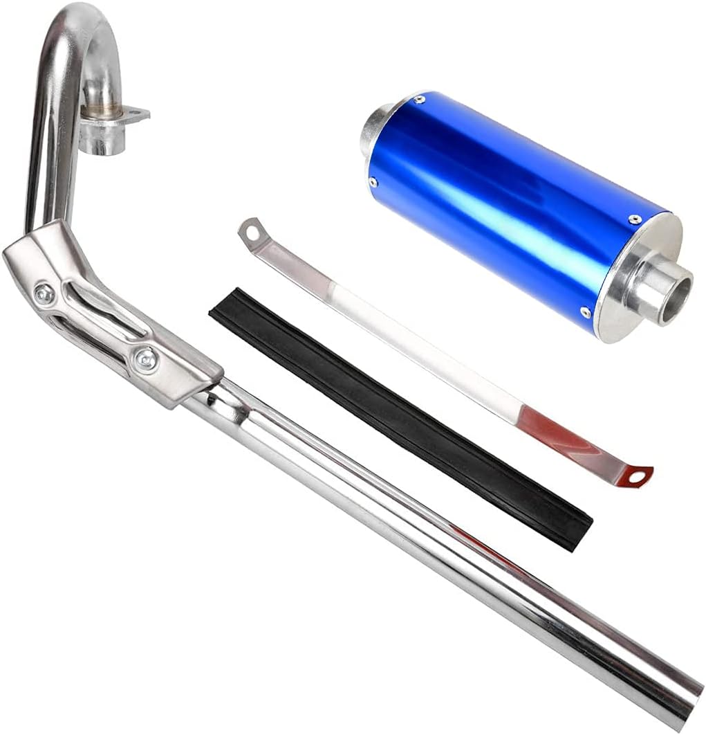 Blue Pack of 2 Muffler Exhaust Silencer Pipe Head Assembly Y1169