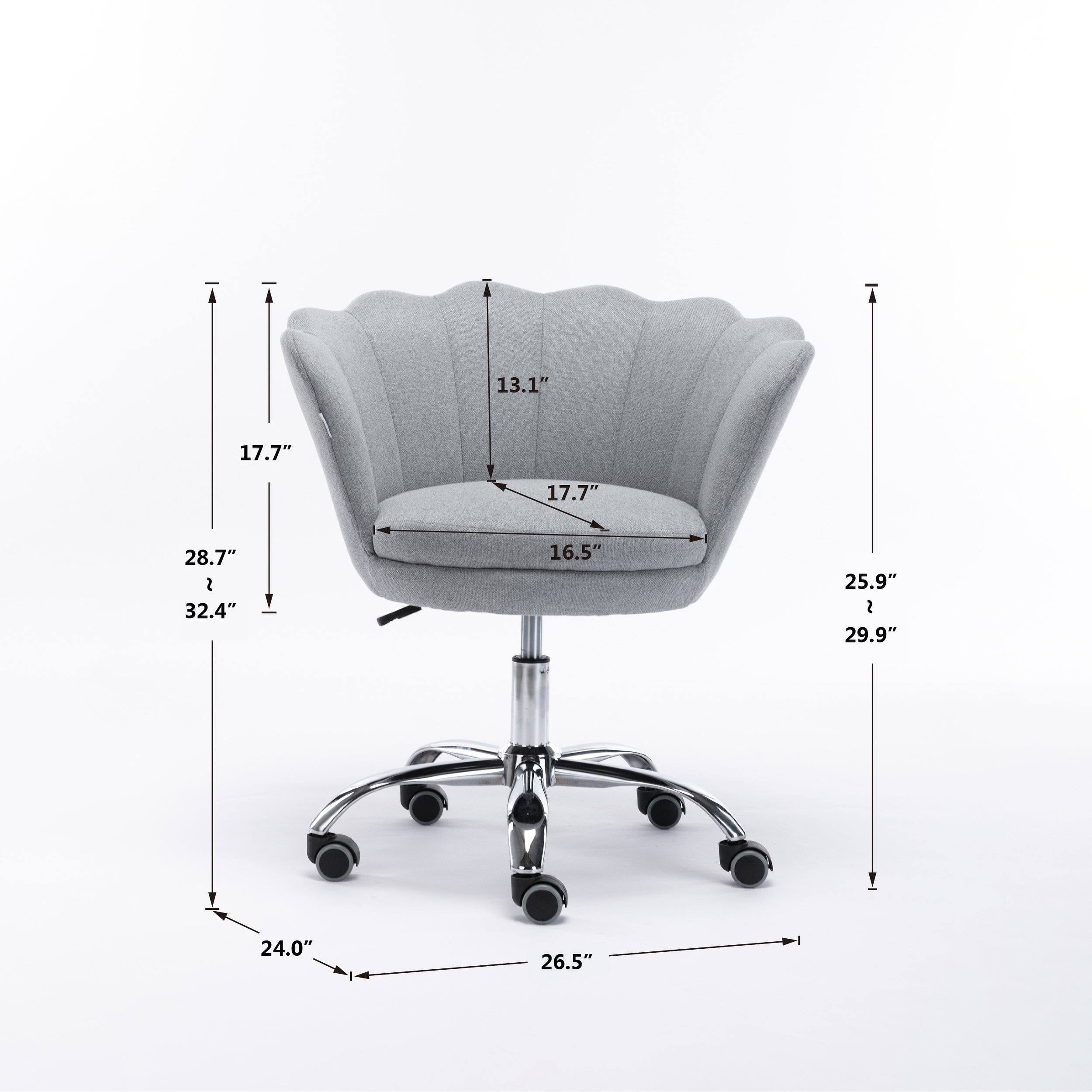 Light Grey Swivel Shell Chair W435307