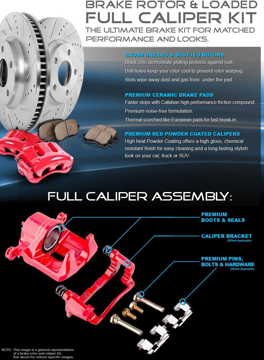 Premium OE 5 Lug Brake Disc Rotors + Ceramic Brake Pads A2963