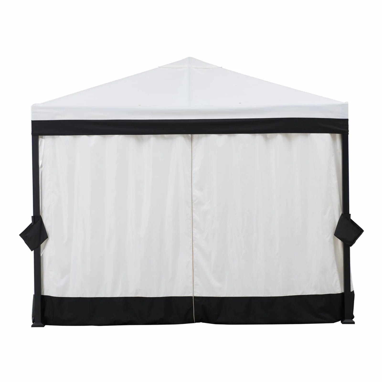 Black and White Steel Gazebo W260