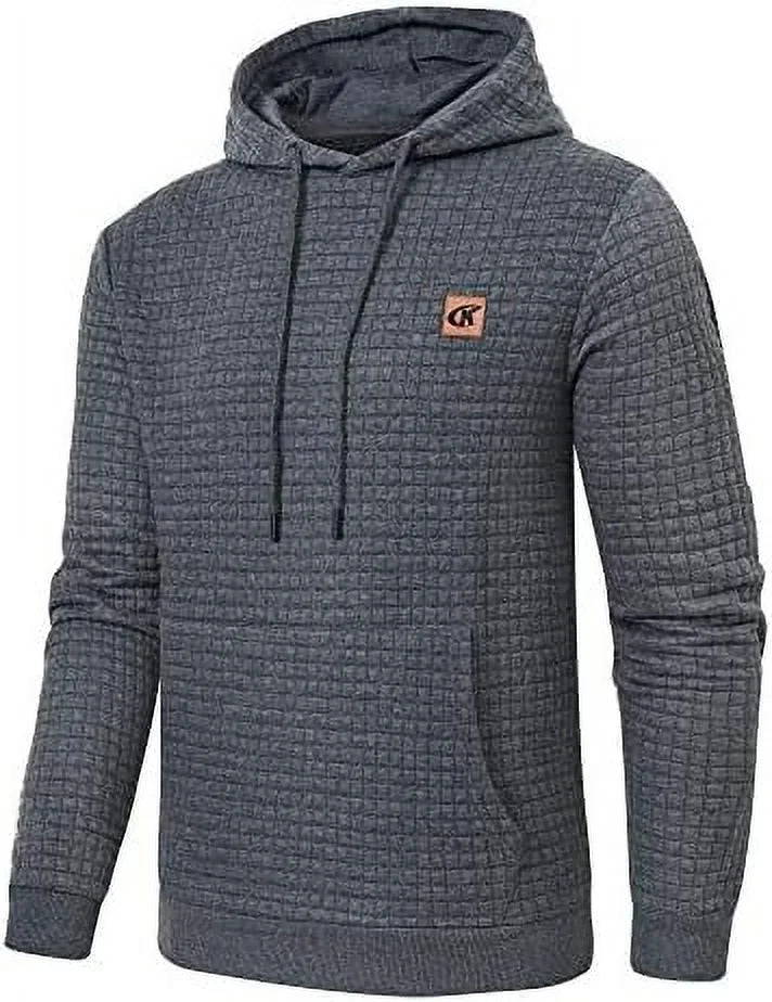 Gray Plaid Pullover Hoodie I784883