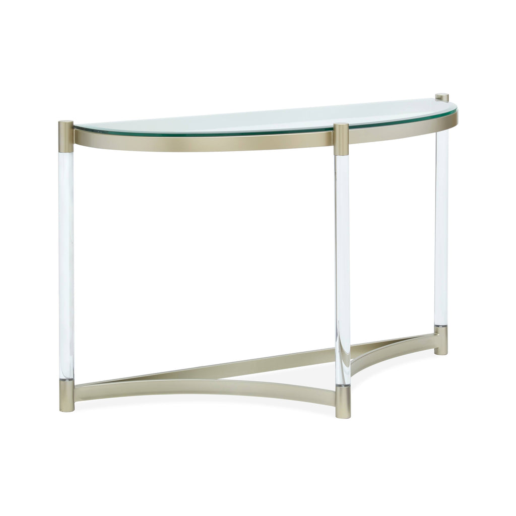 Demilune Sofa Table in Platinum O989