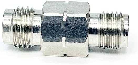 1.85 mm Female to SMA Female Microwave Adapter, DC to 26.5 GHz, 50 Ohm, Stainless Steel Body Z59014