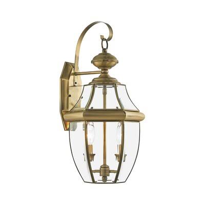 Outdoor Wall Lantern Antique Brass D80579