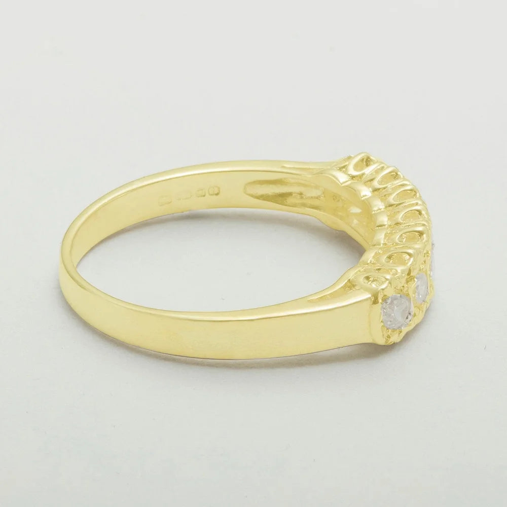 14k Yellow Gold Natural Diamond Eternity Ring H35974