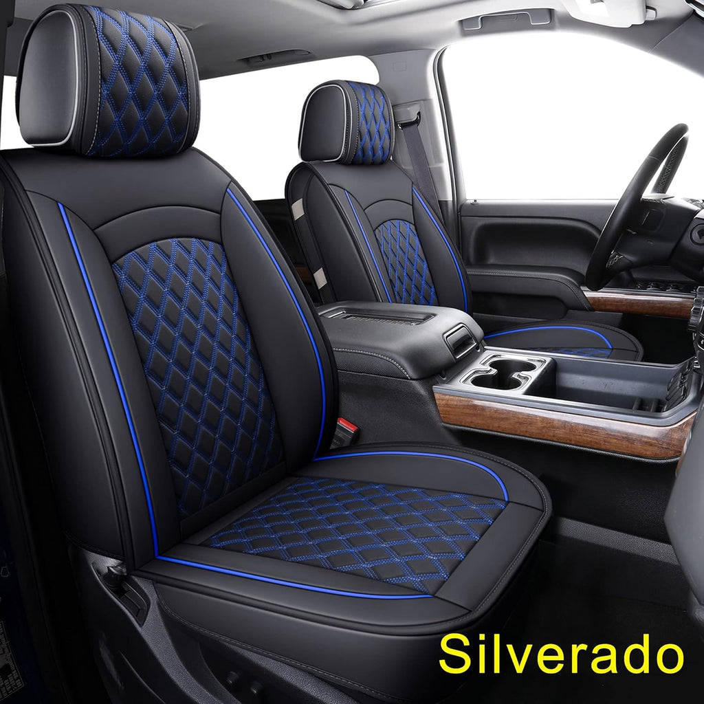 Black & Red Water Proof Faux Leather Seat Covers U7481