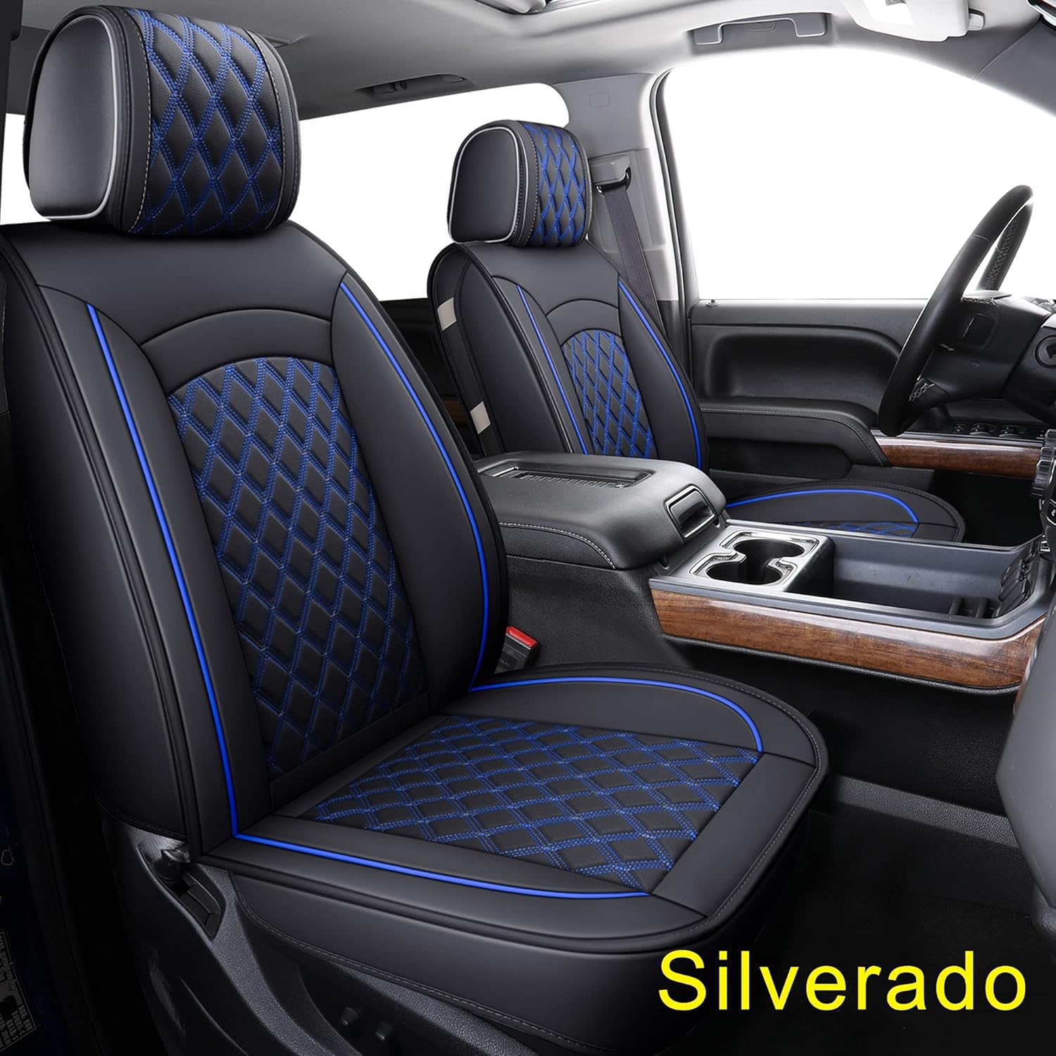 Black & Red Water Proof Faux Leather Seat Covers U7481