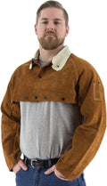 Split Cowhide Cape Sleeve Jacket W449283