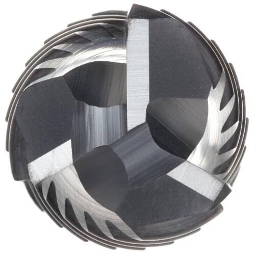 Carbide Square Nose End Mill, TiCN Finish, 3 Flutes, 2.5x22 Overall L D570854