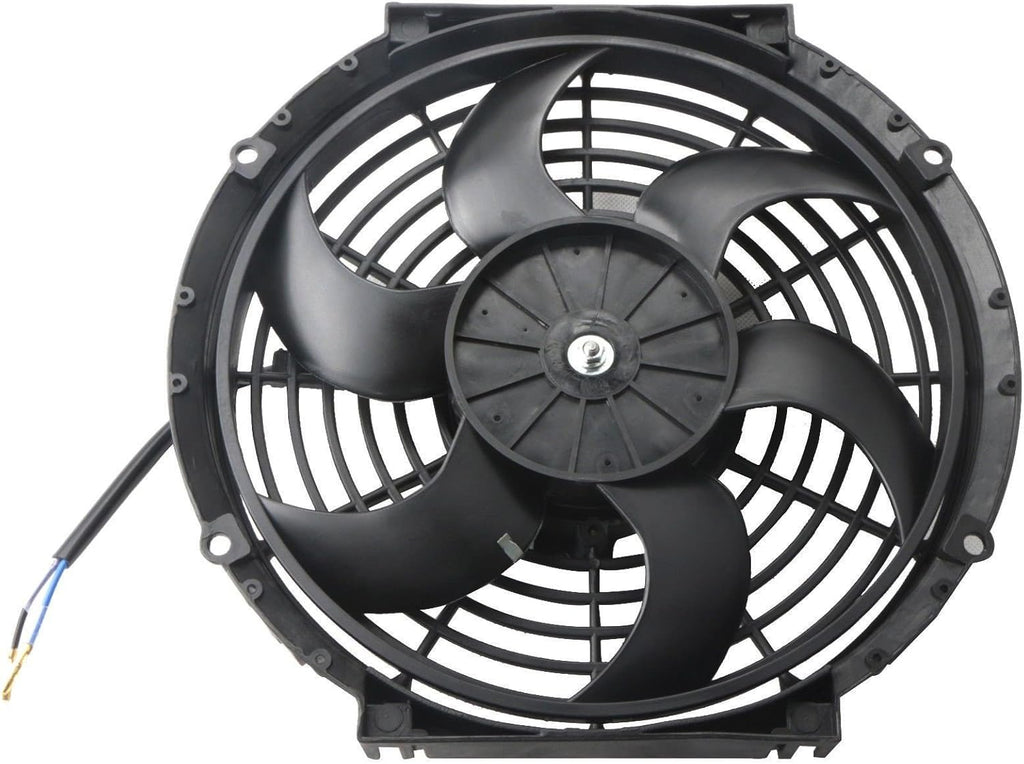 Black Universal Electric Radiator Slim Fan 12V 10 Inch Set of 2 H81174
