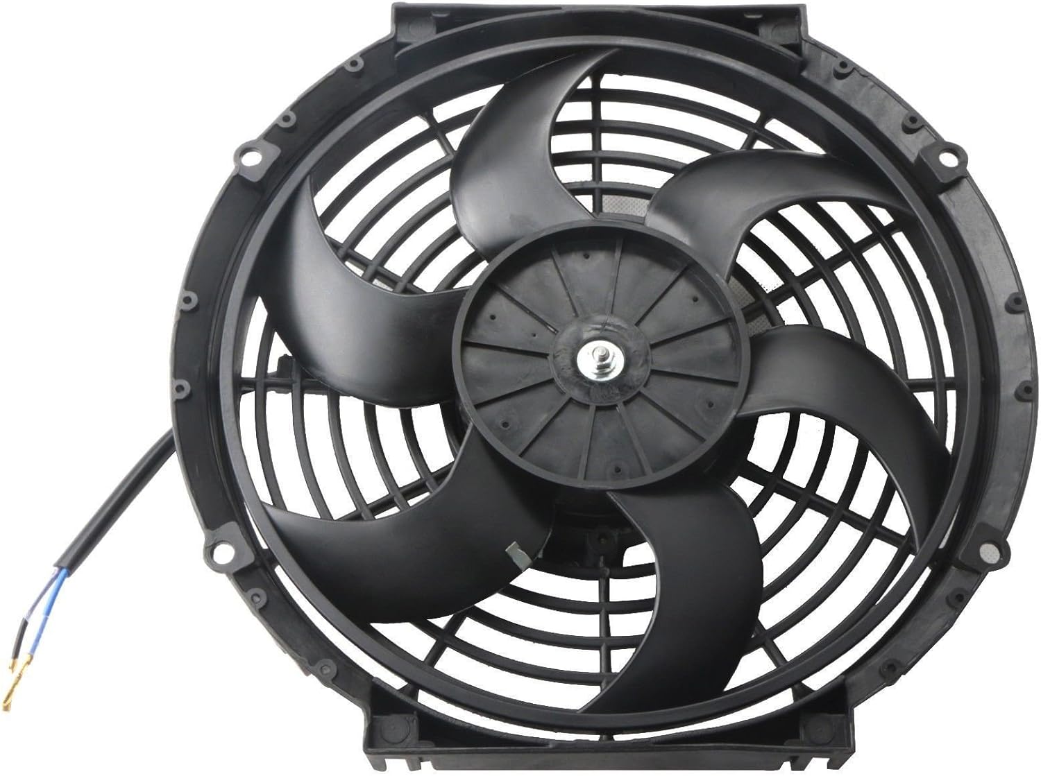 Black Universal Electric Radiator Slim Fan 12V 10 Inch Set of 2 H81174