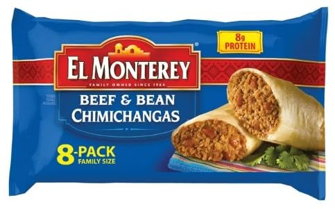 Beef & Bean Chimichangas 32 oz 8 Count Frozen Pack of 3 T808
