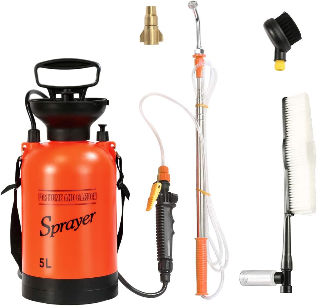 Red Pack of 2 Portable Pump Pressure Sprayer Y86745