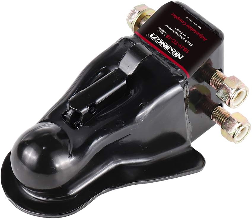 2-5/16 in Adjustable Trailer Coupler, Black Powder Coat, Pack of 2 E644356