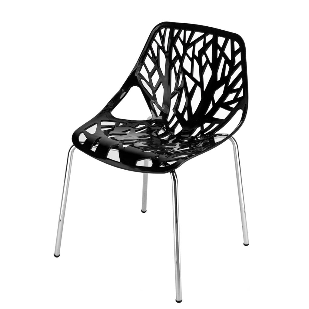 White Shell Lounge Plastic Dining Chair (Set of 4) K97846